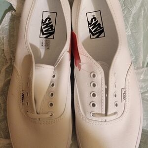 Vans Men's White Canvas Sneakers